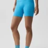 Short Favorite sans coutures à bords-côtes de 5" - Bleu azur