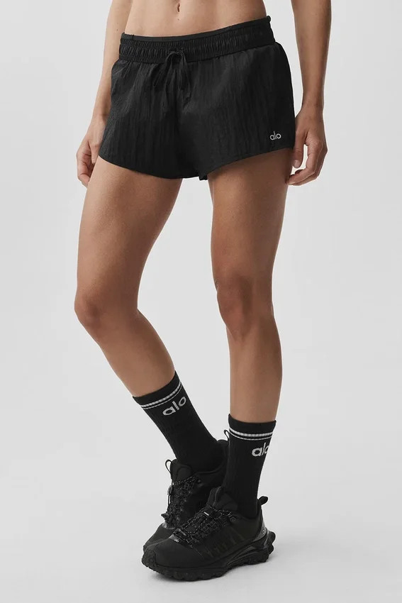 Short Go Time à taille mi-haute - Noir