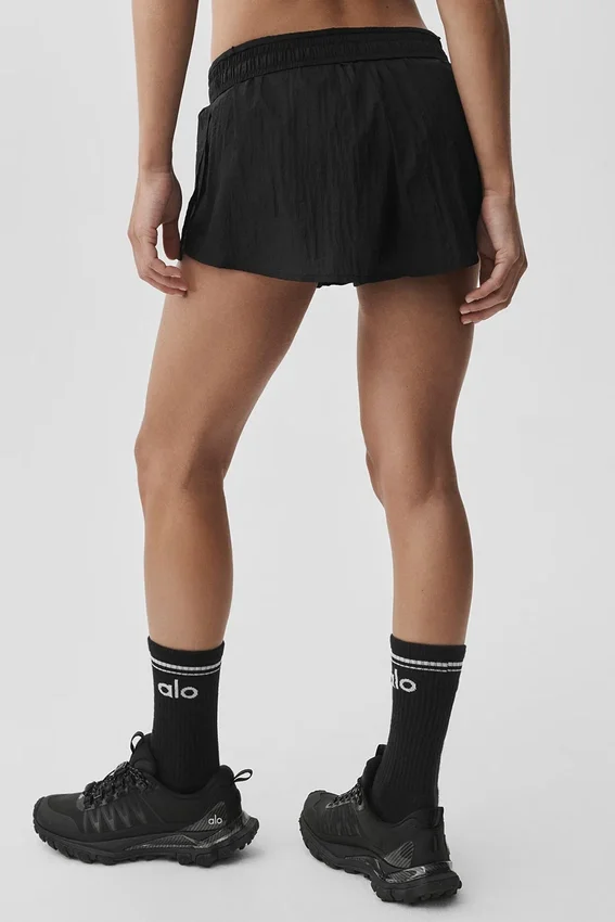 Short Go Time à taille mi-haute - Noir