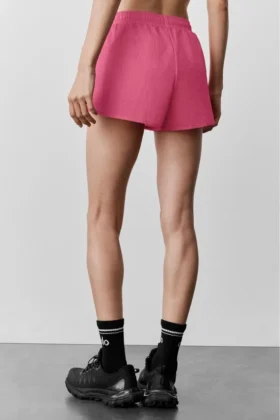 Short Go Time à taille mi-haute – Rose paradis