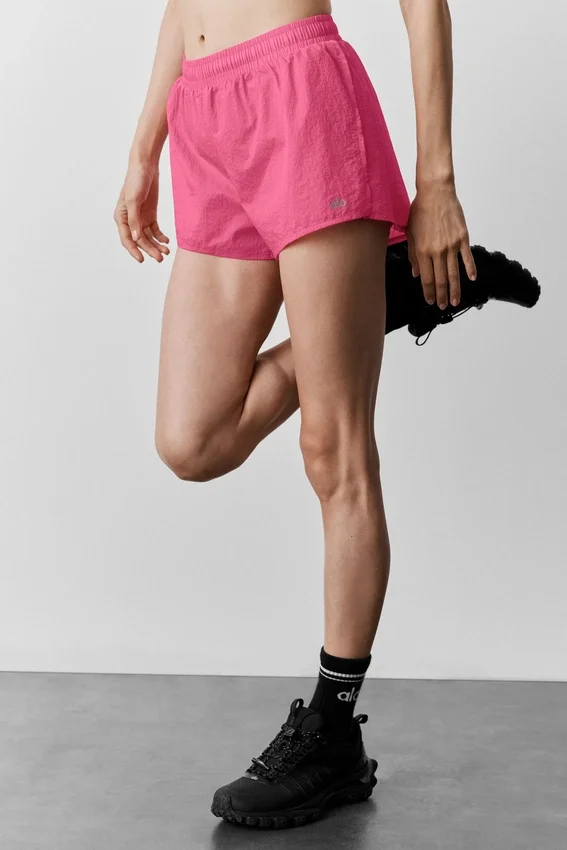 Short Go Time à taille mi-haute - Rose paradis