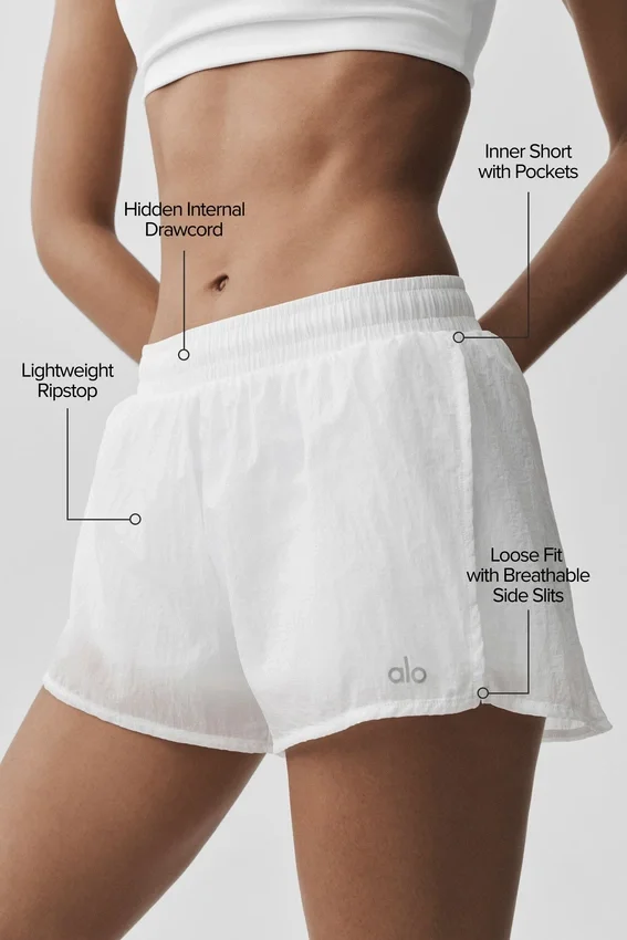 Short Go Time taille moyenne - Blanc