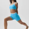 Short High-Waist Airbrush « Better Together » - Bleu azur/Blanc