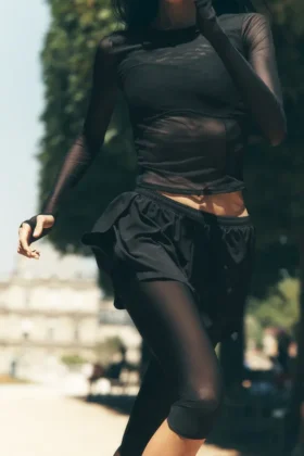 Shorts 2 en 1 Front Runner en maille – Noir