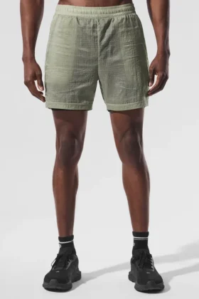 Shorts 2-en-1 « Game Time » en ripstop 5" – Limestone/Noir