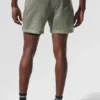Shorts 2-en-1 « Game Time » en ripstop 5" – Limestone/Noir