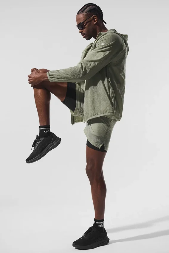Shorts 2-en-1 « Game Time » en ripstop 5" – Limestone/Noir