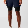 Shorts 2-en-1 Revival 5" - Bleu marine/Noir