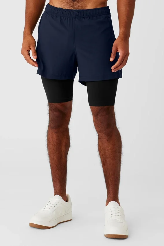 Shorts 2-en-1 Revival 5" - Bleu marine/Noir