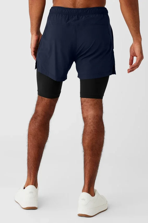 Shorts 2-en-1 Revival 5" - Bleu marine/Noir