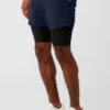 Shorts 2-en-1 Revival 5" - Bleu marine/Noir