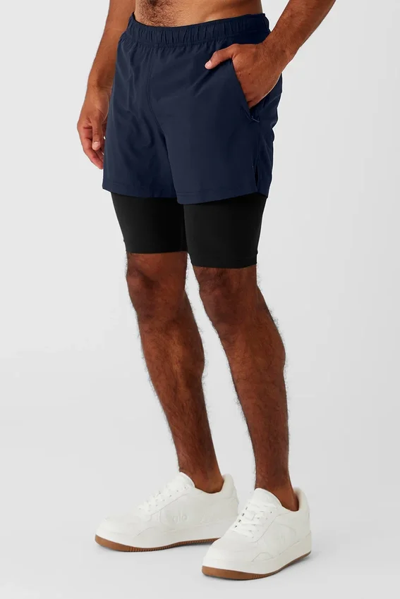 Shorts 2-en-1 Revival 5" - Bleu marine/Noir