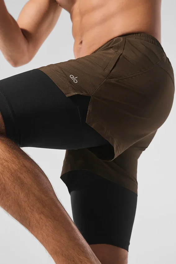 Shorts 2-en-1 Revival 5" - Espresso/Noir