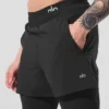 Shorts 2-en-1 Revival 5" - Noir/Noir
