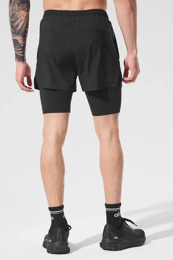 Shorts 2-en-1 Revival 5" - Noir/Noir