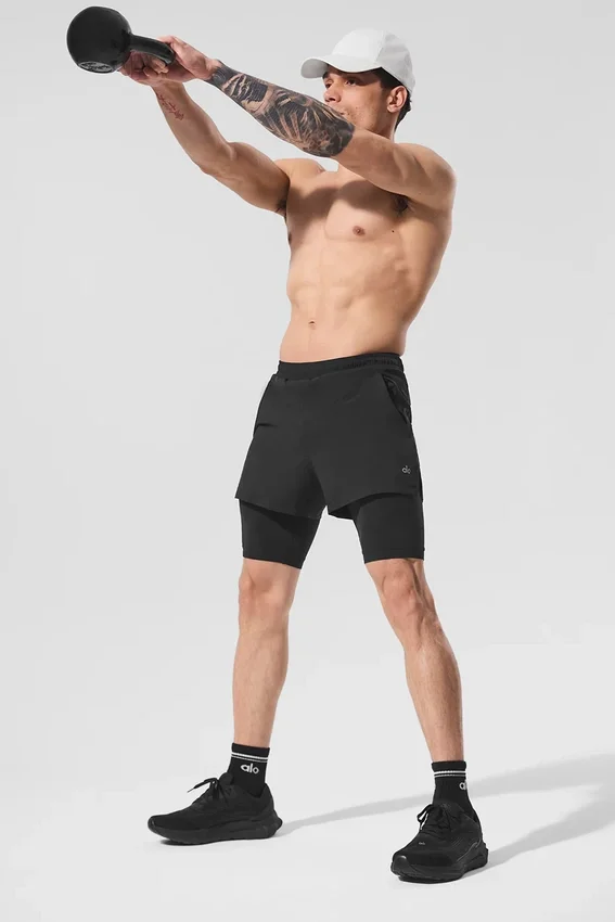 Shorts 2-en-1 Revival 5" - Noir/Noir