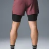 Shorts 2-en-1 Revival 5" - Truffe bordeaux/Noir