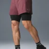 Shorts 2-en-1 Revival 5" - Truffe bordeaux/Noir