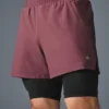Shorts 2-en-1 Revival 5" - Truffe bordeaux/Noir