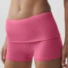 Shorts Alo Softsculpt taille basse à revers de 3" – Rose paradisiaque