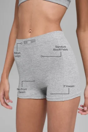 Shorts Alosoft Sincere Micro – Gris chiné athlétique