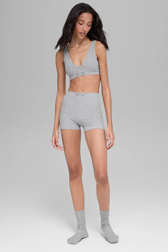 Shorts Alosoft Sincere Micro - Gris chiné athlétique