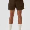 Shorts cargo « Excursion » en nylon froissé 7" - Espresso