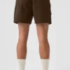 Shorts cargo « Excursion » en nylon froissé 7" - Espresso