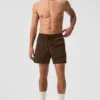 Shorts cargo « Excursion » en nylon froissé 7" - Espresso