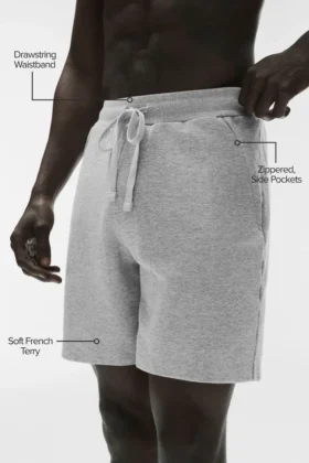Shorts Chill – Gris chiné athlétique