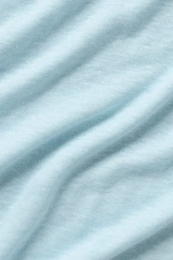 Pull à manches longues en jersey de lin « Coastal » - Bleu bord de mer