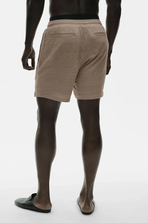 Shorts « Coastal » en jersey de lin 7" - Gravel