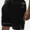 Shorts « Coastal » en jersey de lin 7" - Noir