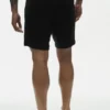 Shorts « Coastal » en jersey de lin 7" - Noir