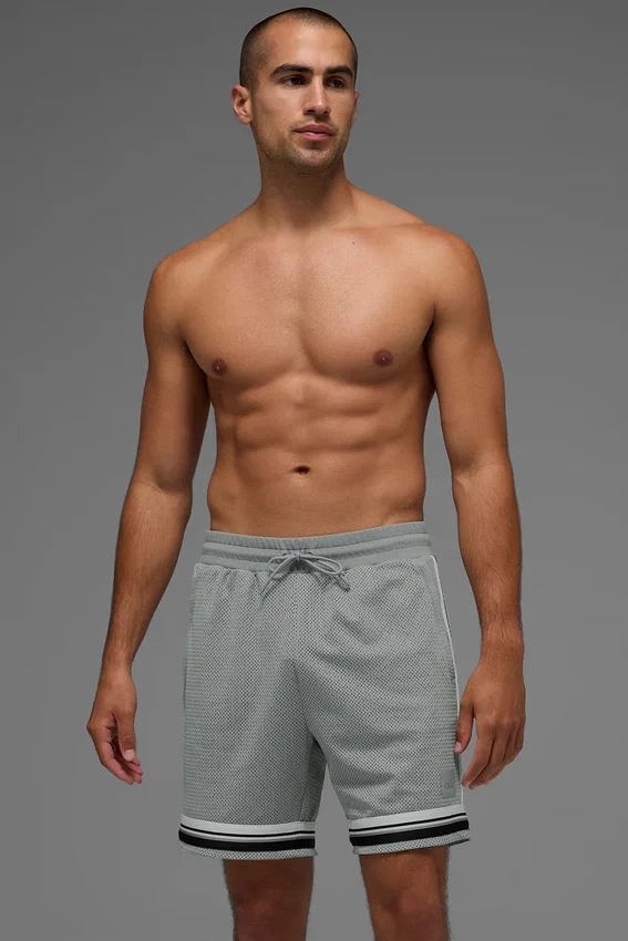 Shorts de basket-ball en maille Key de 7" - Gris lunaire