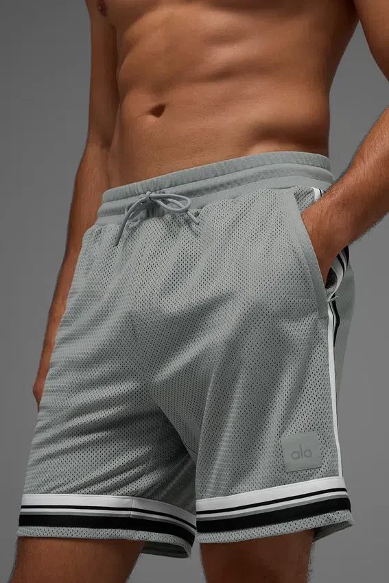 Shorts de basket-ball en maille Key de 7" - Gris lunaire