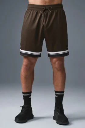 Shorts de basket-ball en maille Key Mesh 7" - Espresso