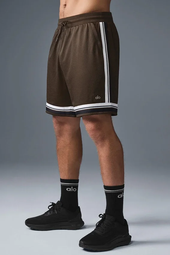 Shorts de basket-ball en maille Key Mesh 7" - Espresso
