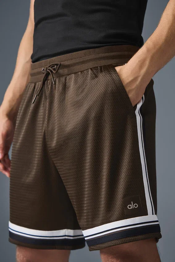 Shorts de basket-ball en maille Key Mesh 7" - Espresso
