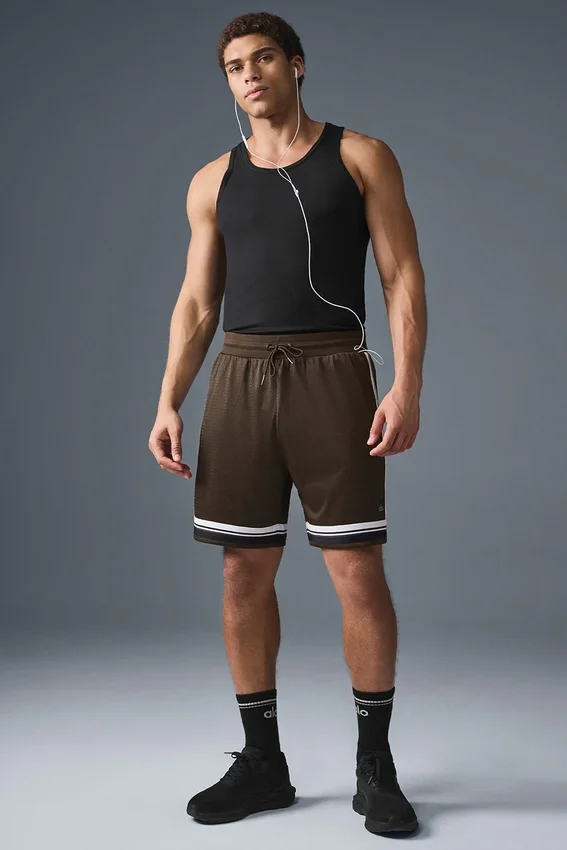 Shorts de basket-ball en maille Key Mesh 7" - Espresso