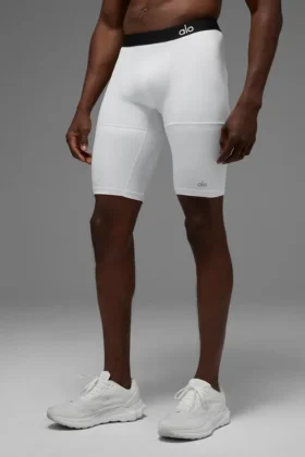Shorts de compression Flight 9" - Blanc