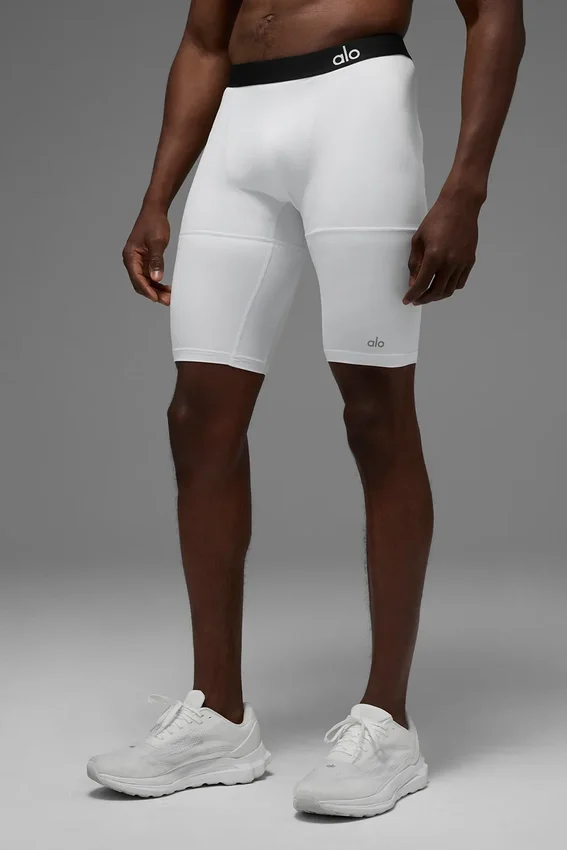 Shorts de compression Flight 9" - Blanc