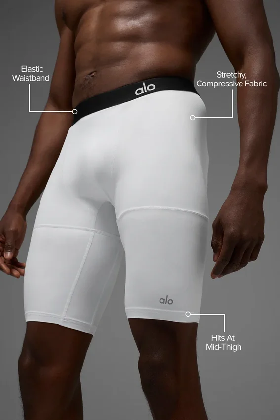 Shorts de compression Flight 9" - Blanc