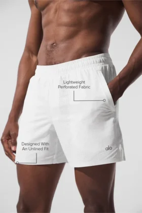 Shorts de course Traction 5″ – Blanc