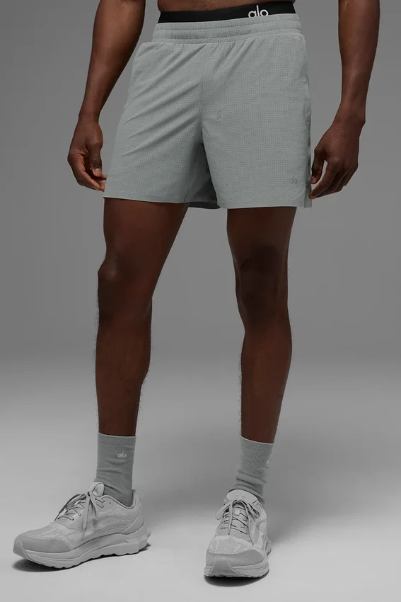 Shorts de course Traction 5" - Gris Lunar