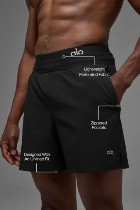 Shorts de course Traction 5″ – Noir