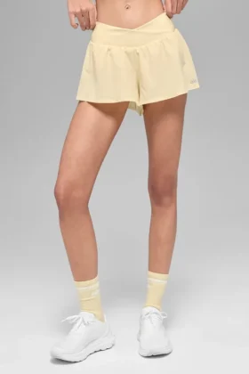 Shorts de course V-Cute – Jaune bougie