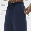 Shorts de détente en maille gaufrée 7" - Bleu marine