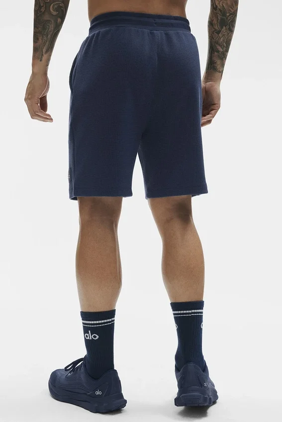 Shorts de détente en maille gaufrée 7" - Bleu marine