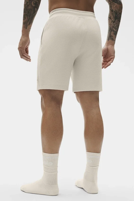 Shorts de détente en tricot gaufré 7" - Bone
